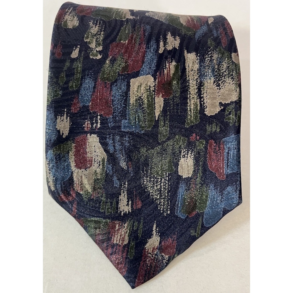 Surrey Necktie Mens OS Blue Multicolor Abstract Brushstroke USA Made